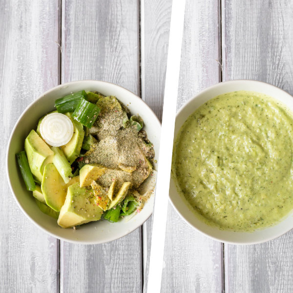 Jarní salát s chřestem a avokádovým dresingem – recept krok 3