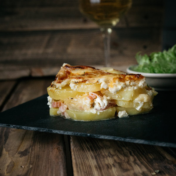 Tartiflette - zapečené brambory se sýrem – recept krok 8